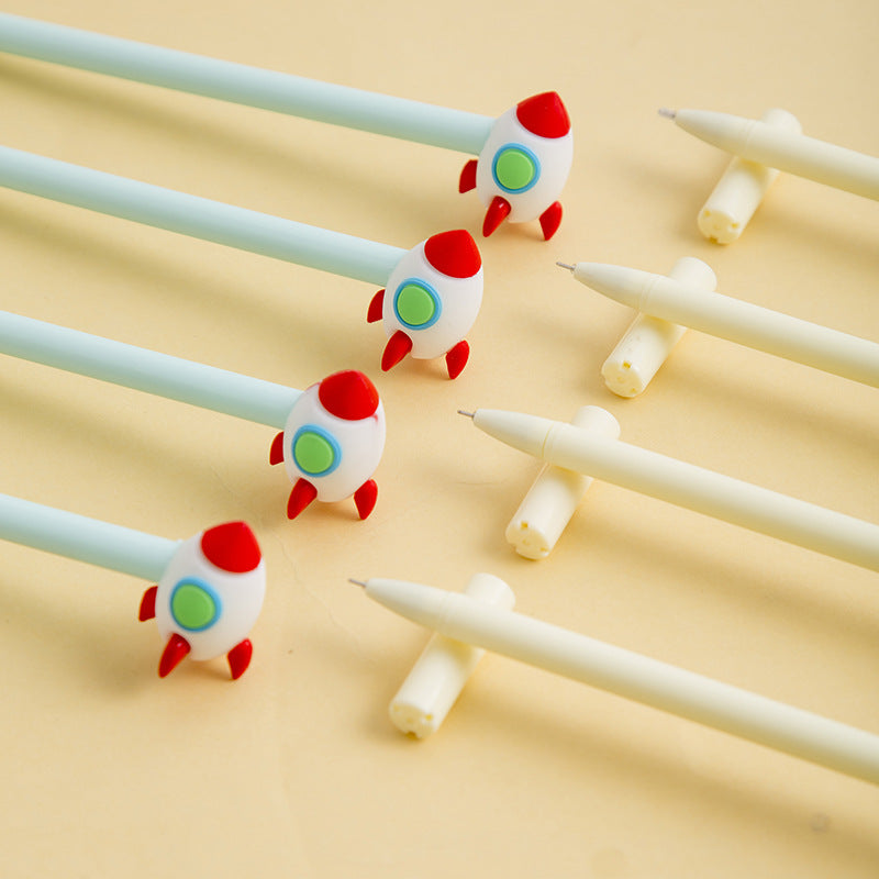 Wholesale of 30pcs/box Plastic Spacecraft Rocket Styling Pens